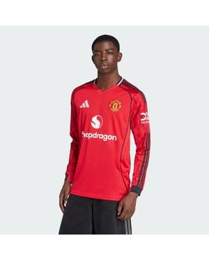 adidas Manchester United 25/26 Long Sleeve Home Jersey - Red