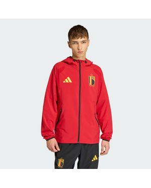 adidas Originals Belgium Tiro Travel Full Zip Windbreaker - Red