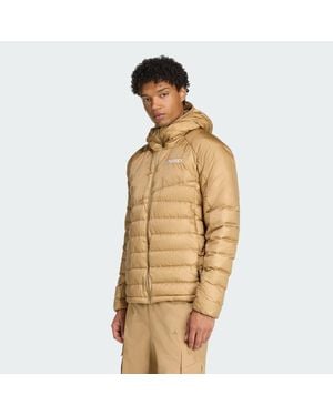 adidas Terrex Xperior Climawarm+ Down Hooded Jacket - Natural
