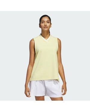 adidas Go-To Sleeveless Polo Shirt - Yellow