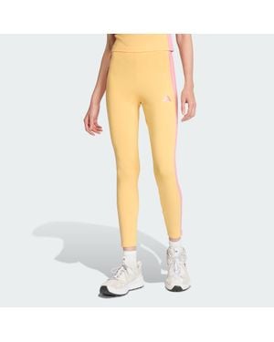 adidas Mallas Essentials Cotton 3 Bandas - Amarillo