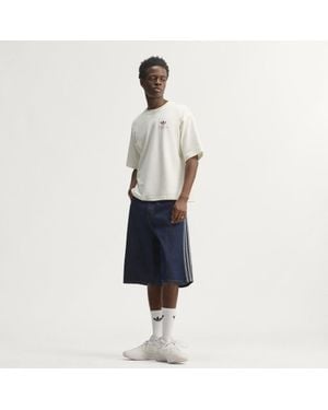 adidas Jorts Vaqueros Firebird Adicolor De Tiro Medio Y Pernera Recta - Azul