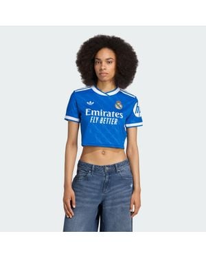 adidas Originals Real Madrid 25/26 Cropped Third Jersey - Blue