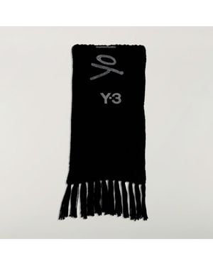 adidas Y-3 Oversized Chunky Knit Scarf - Black