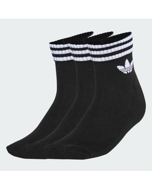 adidas 3-Stripes Ankle Socks 3 Pairs - Black