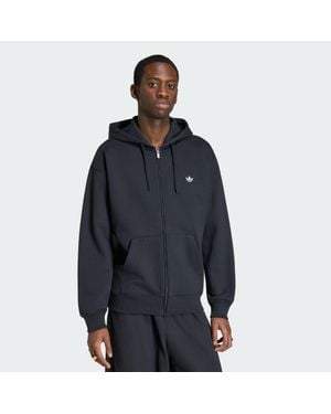 adidas Trefoil Essentials Loose Full Zip Hoodie - Blue