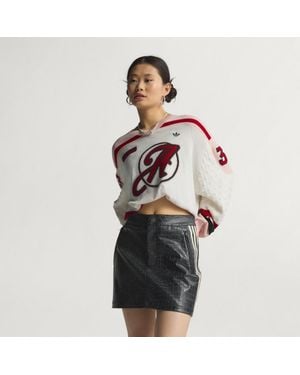 adidas Pleather Mini Skirt - Red