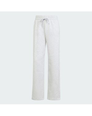 adidas Essentials Small Logo Feel Cosy Open-Hem Trousers - White
