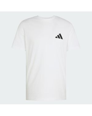 adidas Cotton T-Shirt With Bos - White