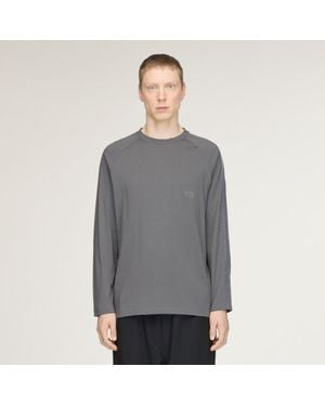 adidas Y-3 Oversized Gradient Stripes Long Sleeve T-Shirt - Grey