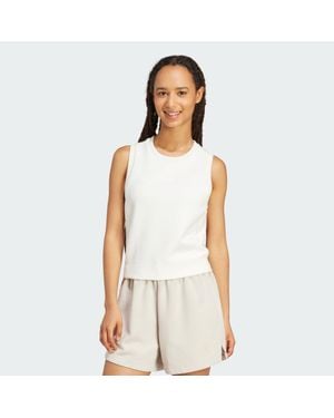 adidas Soft Lux Tank Top - White