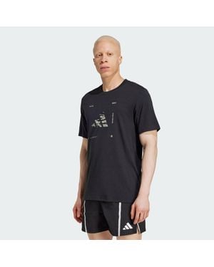 adidas Climacool Training Camo Logo Graphic T-Shirt - Black