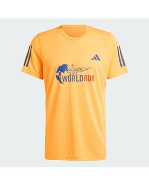 adidas Originals Wings For Life World Run Participant T-shirt - Geel