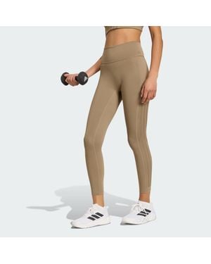 adidas Optime Workout 3-Stripes 7/8 Leggings - Natural
