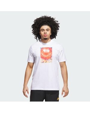 adidas Originals Basketball Is Happiness Graphic Tee - White
