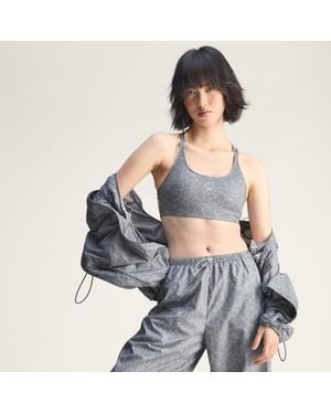 adidas By Stella Mccartney Running Printed Mini Crop Top - Blue