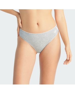 adidas Adicolor Comfort Flex Cotton Thong Underwear - Grey