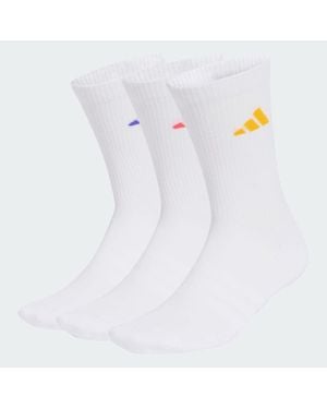 adidas Cushioned Sportswear Crew Socks 3 Pair Pack - White