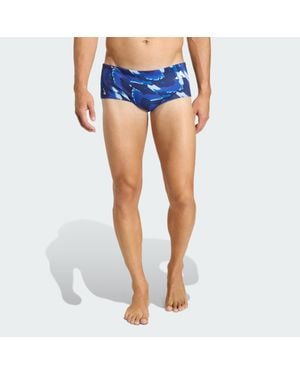 adidas Ripstream Team Graphic Swim Wide Trunks - Blue