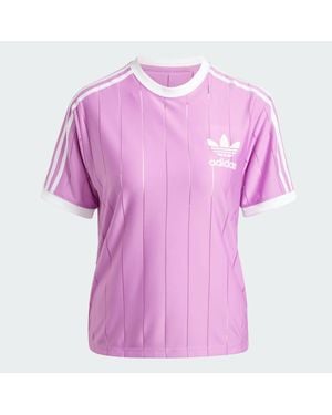 adidas Adicolor 3-Stripes Pinstripe T-Shirt - Purple
