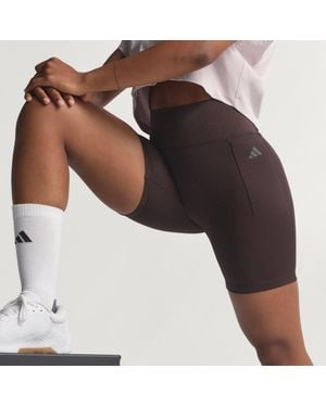 adidas Optimé Short Leggings - Brown