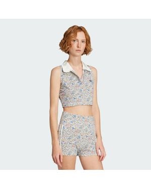 adidas X Liberty London Sleeveless Crop Polo - Grey
