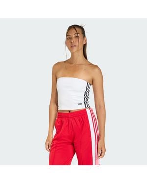 adidas Originals Top Adidas 3 Stripes Tube Top - Red