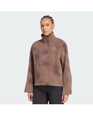 adidas Terrex Multi Climawarm Full Zip Fleece Jacket - Brown