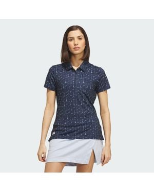 adidas Performance Printed Polo Shirt - Blue