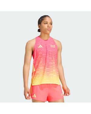 adidas Bmw Berlin-Marathon 2026 All Over Tank Top - Orange