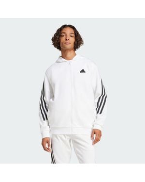 adidas Future Icons 3-Stripes Full Zip Hoodie - White