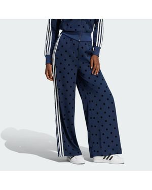adidas Satin Polka Dots Wide Leg Pant - Blue