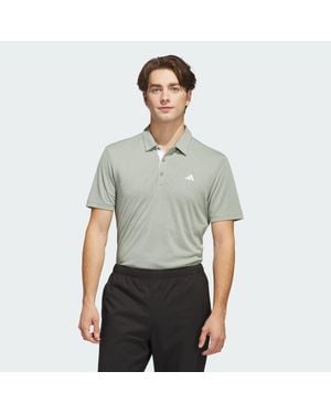adidas Drive Heather Golf Polo Shirt - Grey