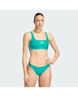 adidas 3-Stripes V-Back Bikini - Green