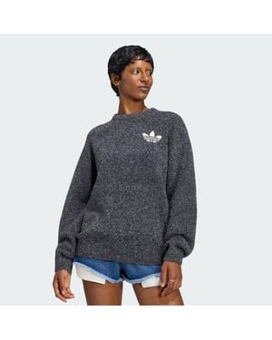 adidas Knit Essentials Boucle Crew Sweatshirt - Grey