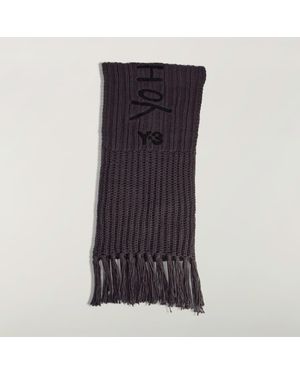 adidas Y-3 Oversized Chunky Knit Scarf - Blue