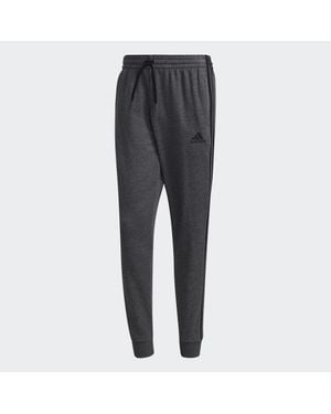 adidas Essentials French Terry Tapered Cuff 3-Stripes Joggers - Grey