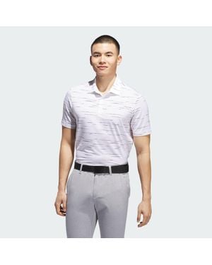 adidas Ultimate365 Mesh Glimmer Print Polo Shirt - White