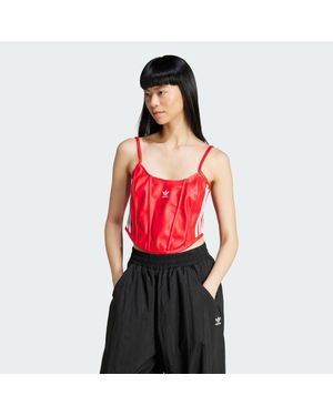 adidas Firebird Pleather Korsett-Top - Rot