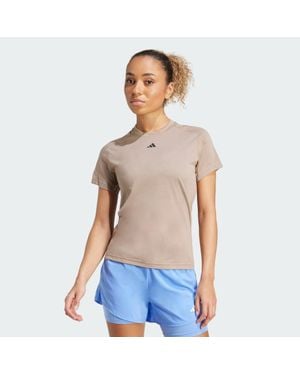 adidas Originals Aeroready Train Essentials Minimal Branding Crewneck Tee - Blue