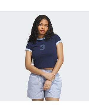adidas Graphic Ringer Baby Tee - Blue