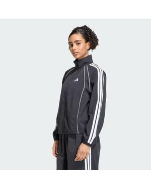 adidas Iconic Woven Tracktop With 3-Stripes - Blue