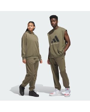 adidas Pantalón Basketball Fleece (Género Neutro) - Verde