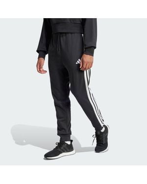 adidas Essential 3-Stripes French Terry Trousers - Black