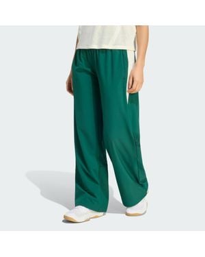 adidas Hyperglam Colour Block Wide Woven Joggers - Green