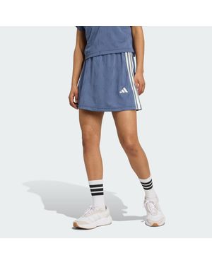 adidas Minifalda Con Mallas Cortas Stadium 3 Bandas Tennis Inspired Jacquard - Azul