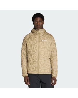 adidas Terrex Xperior Primaloft Loose Fill Insulated Hooded Jacket - Natural
