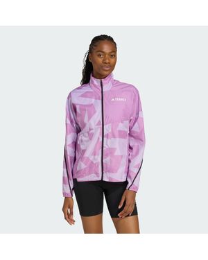 adidas Terrex Multi Printed Wind Jacket - Purple