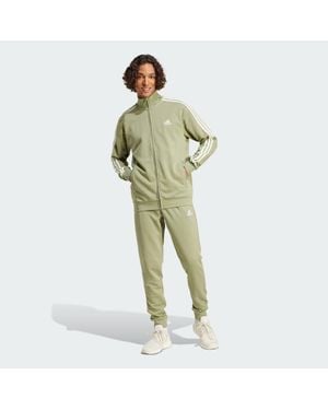 adidas Basic 3-Stripes French Terry Track Suit - Green