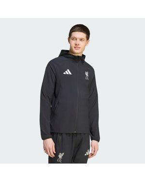adidas Cortavientos Liverpool Fc Tiro Travel Con Cierre De Cremallera - Negro